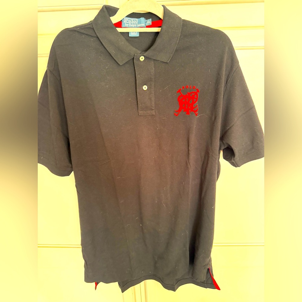 Polo by Ralph Lauren Men's Dark Polo with Red Logo